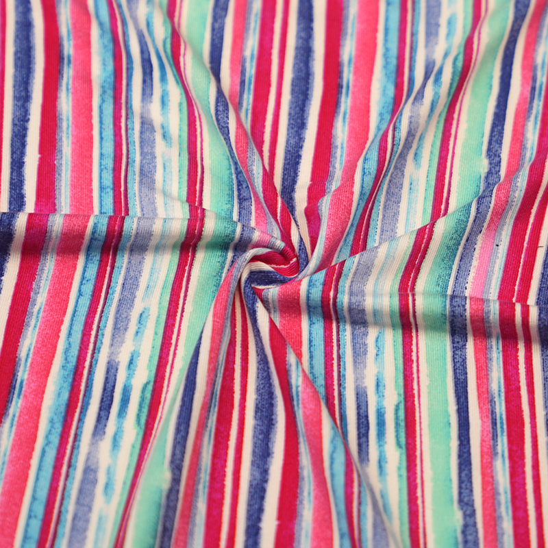 Organic bamboo/spandex printed jersey fabric