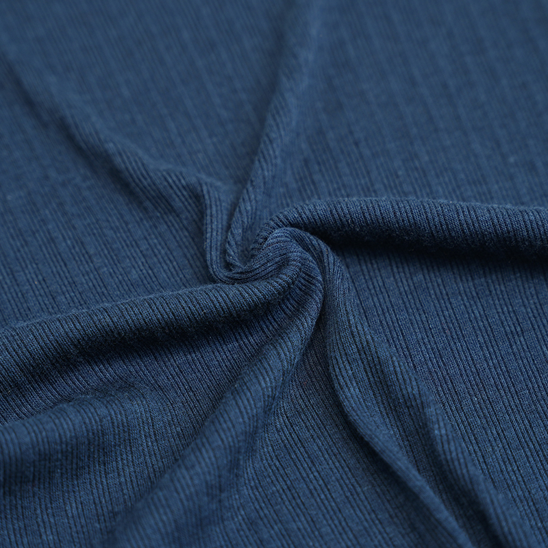Bamboo/cotton stretch drop-needle jersey