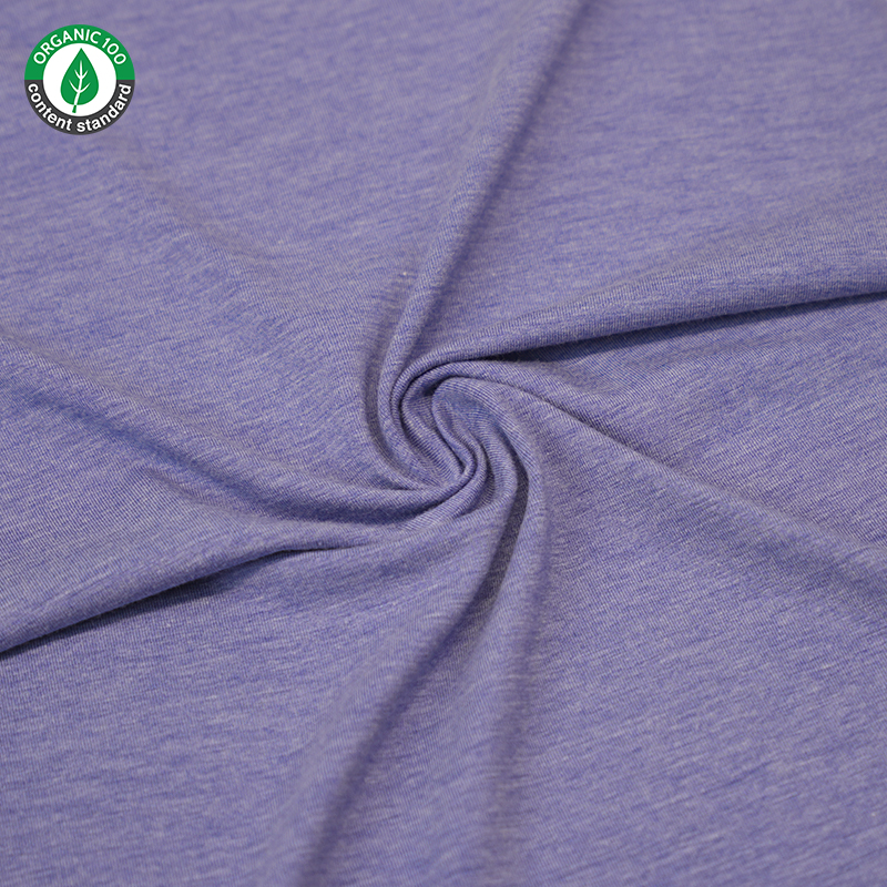  Organic bamboo/cotton stretch jersey t-shirt fabric