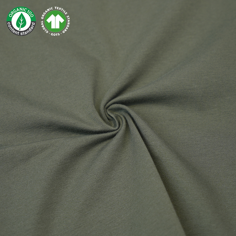 Organic cotton spandex jersey fabric